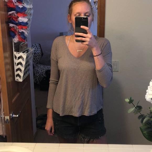 Rose Nude long sleeve tee - Picture 1 of 4